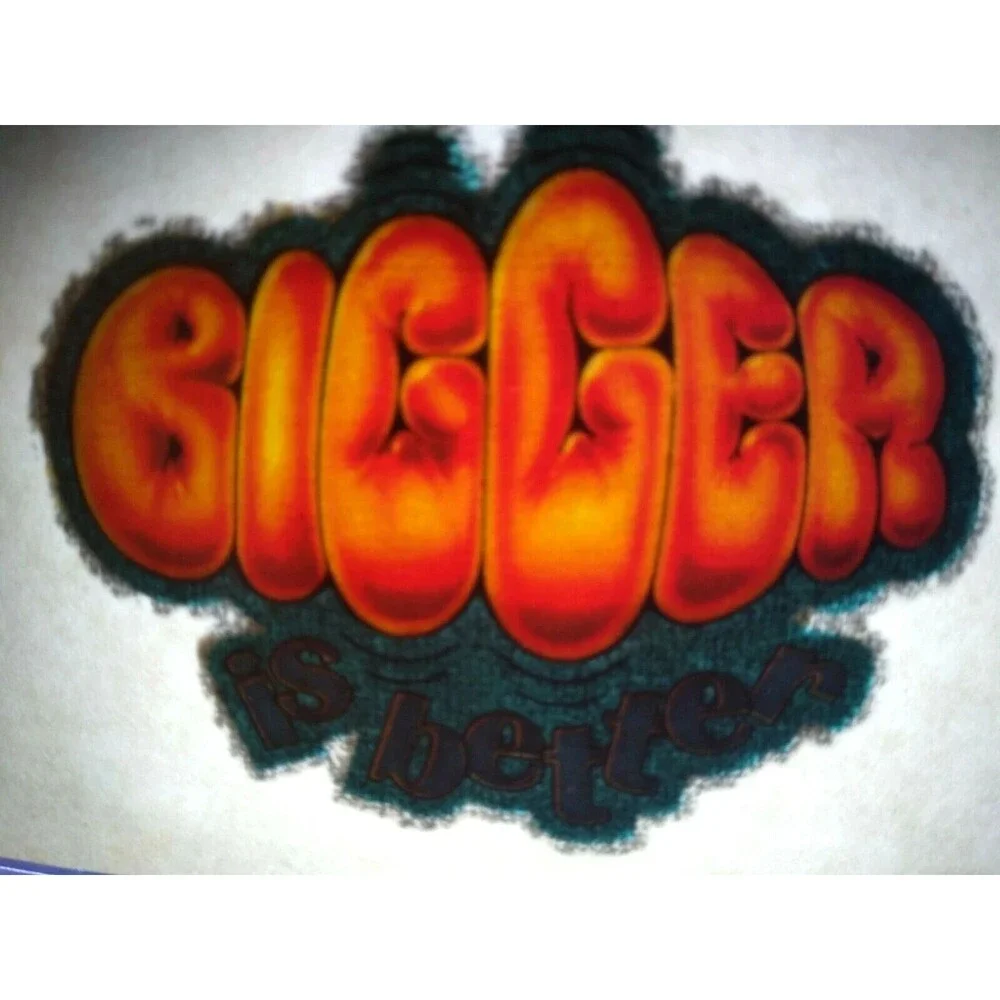 Bigger Is Better Screamin Gleamin Glitter Iron-On Decal Donruss Retro Vintage